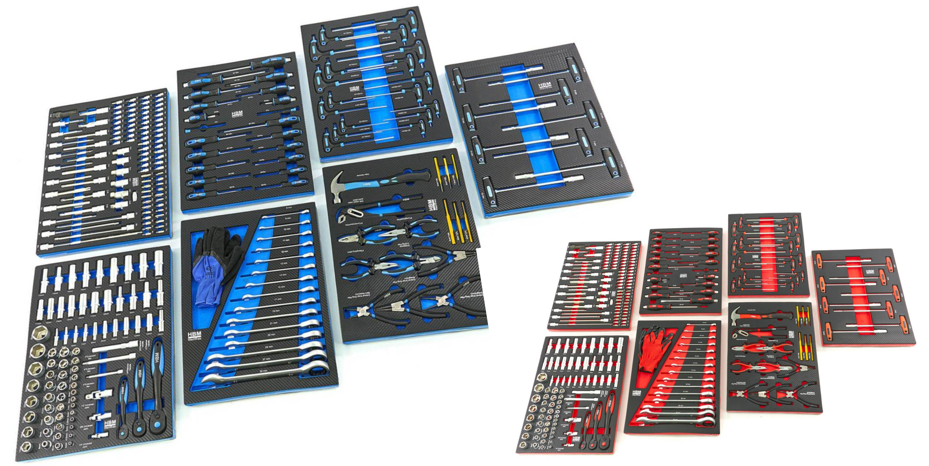 SET Werkzeugeinlagen für Werkstattwagen 262tlg.